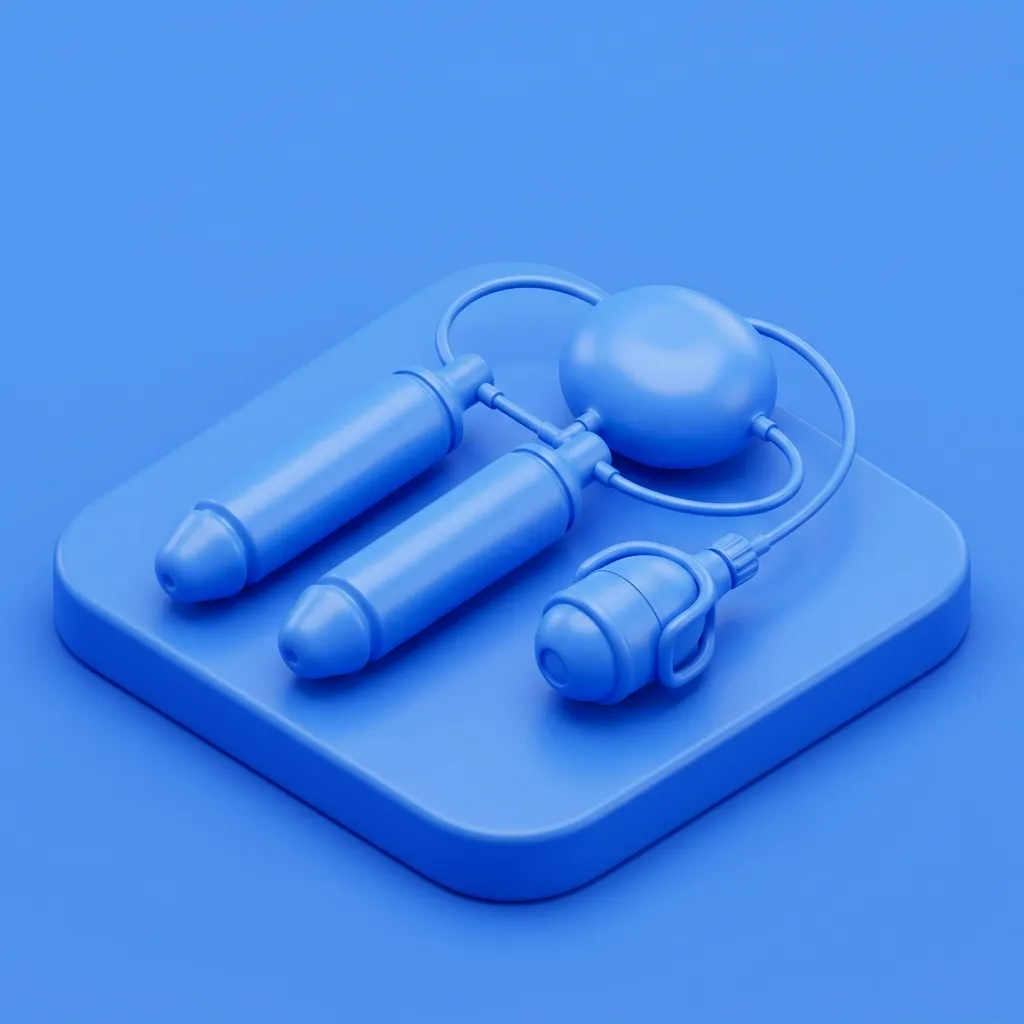 Illustration of Coloplast Titan inflatable penile implant at Menscape men's clinic Bangkok