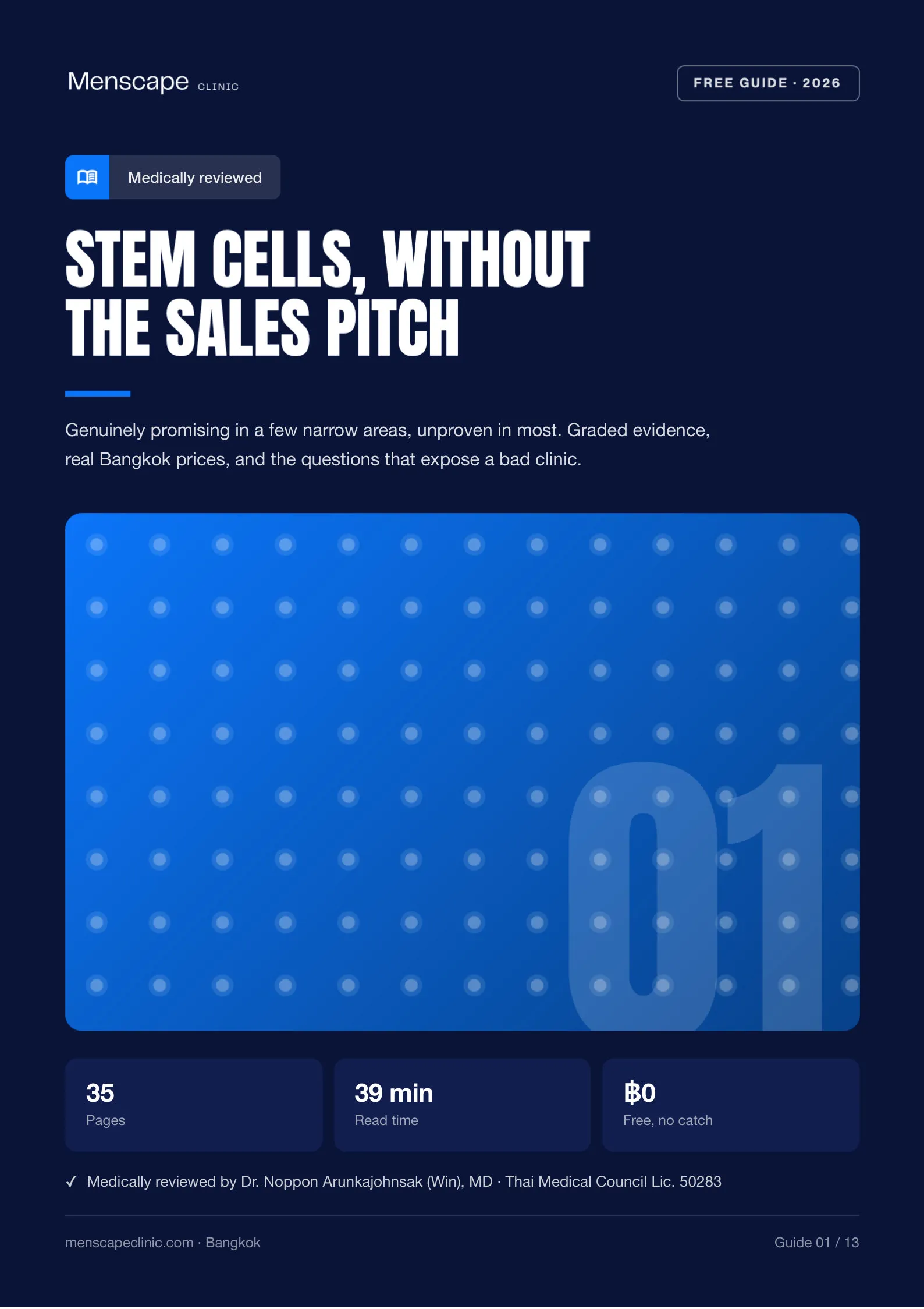 Stem cells, without the sales pitch