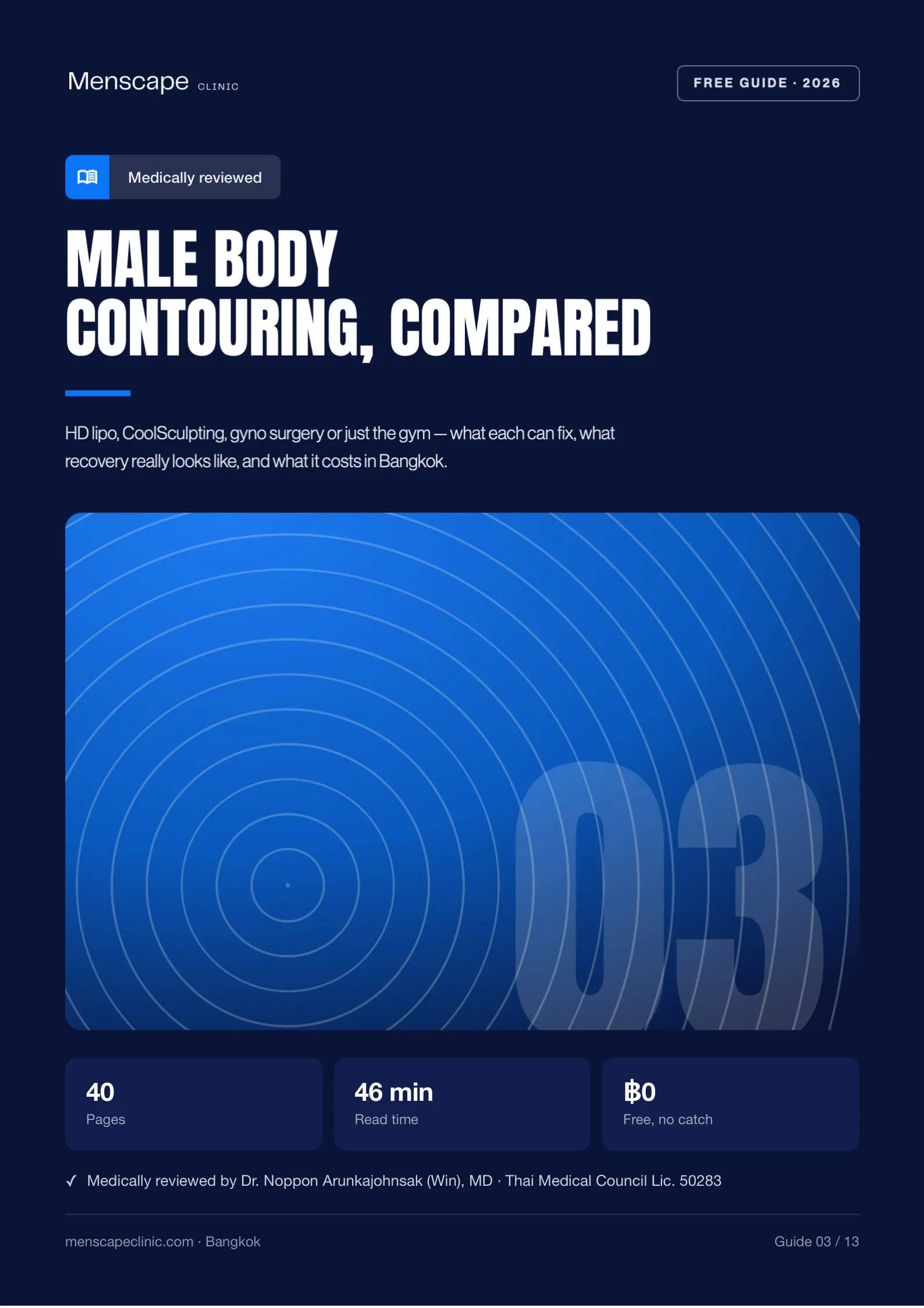 Male body contouring, compared