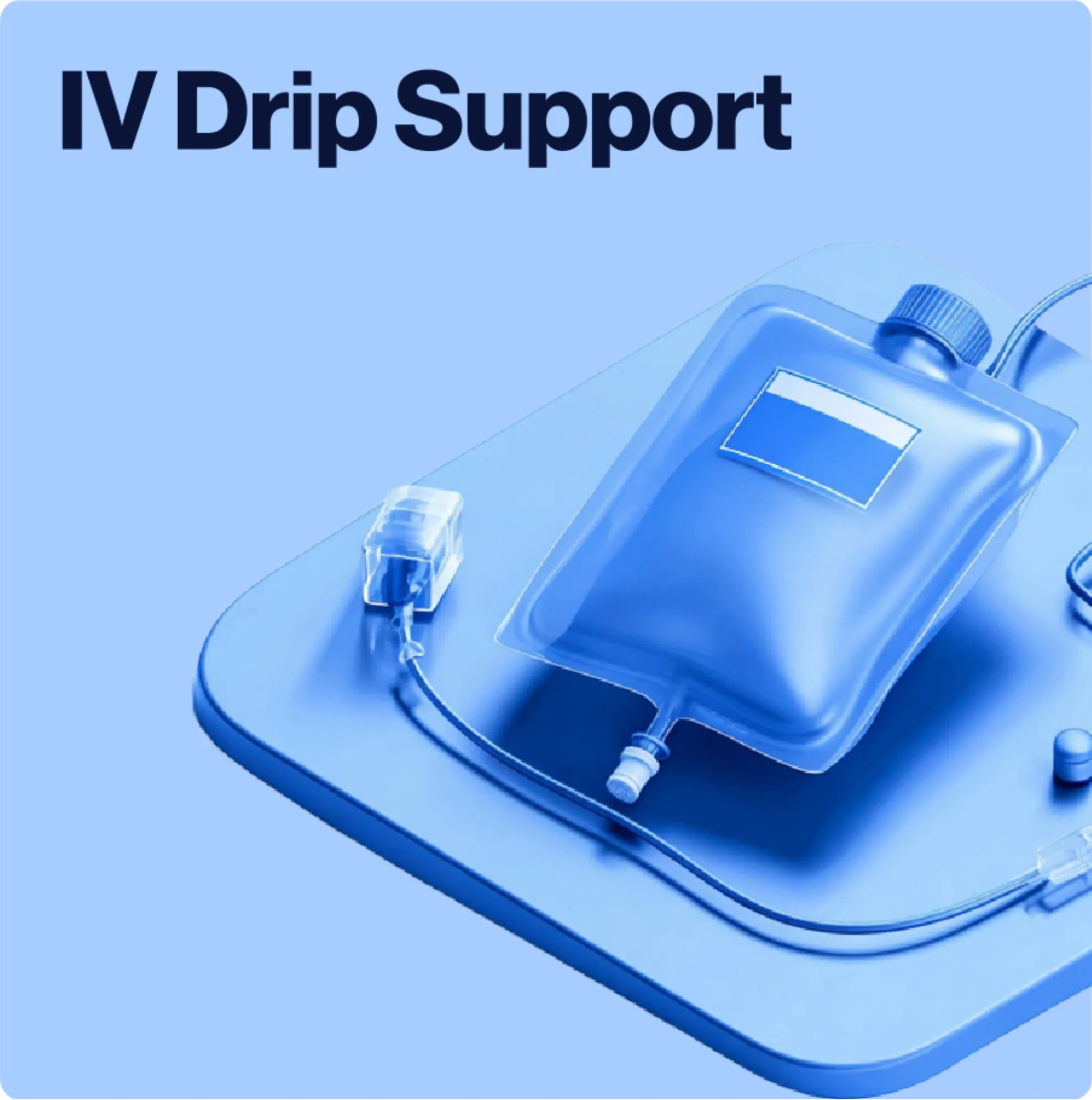 IV nutritional therapy at Menscape Clinic Bangkok · blue IV drip illustration
