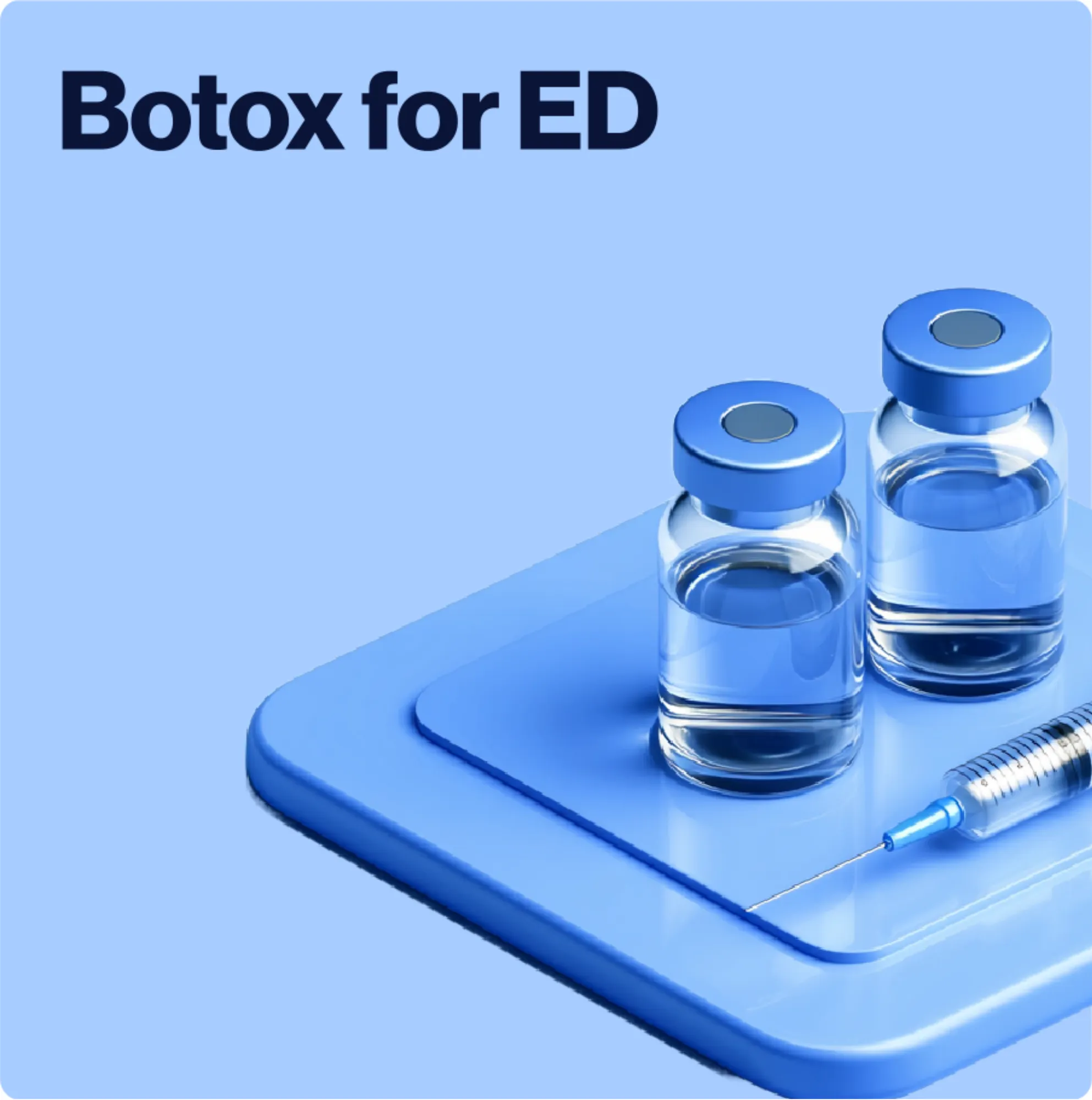 Targeted injection therapy for erectile dysfunction · vials and syringe at Menscape Clinic