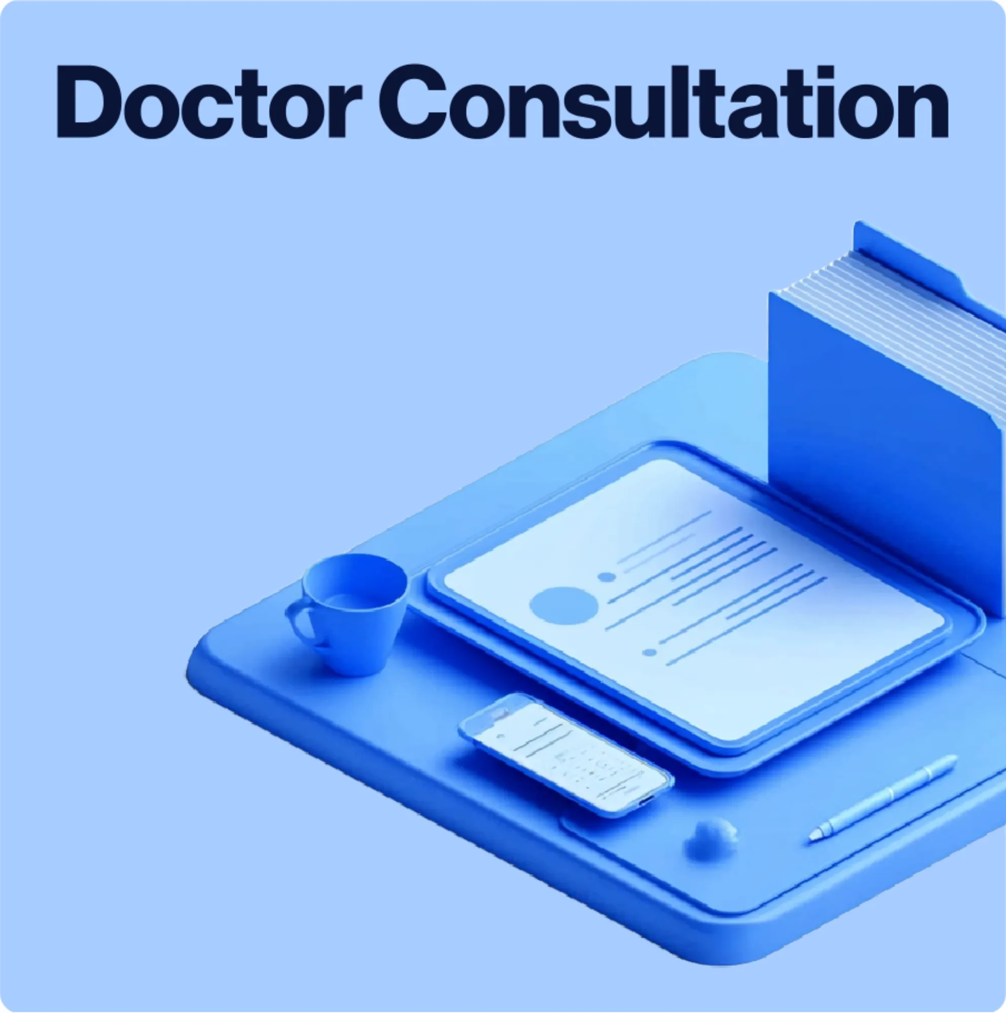 Erectile dysfunction consultation at Menscape Clinic Bangkok · desk with tablet, phone and notes