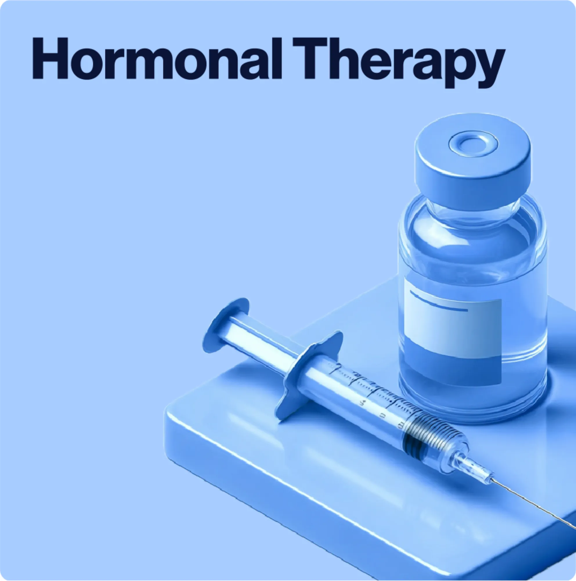 Hormonal therapy for erectile dysfunction · syringe and vial illustration at Menscape Clinic