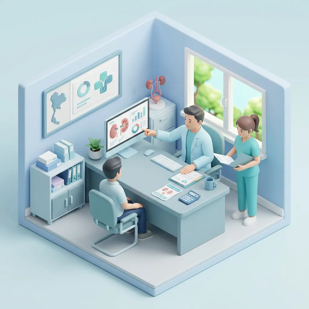 ESWL surgery setup illustration