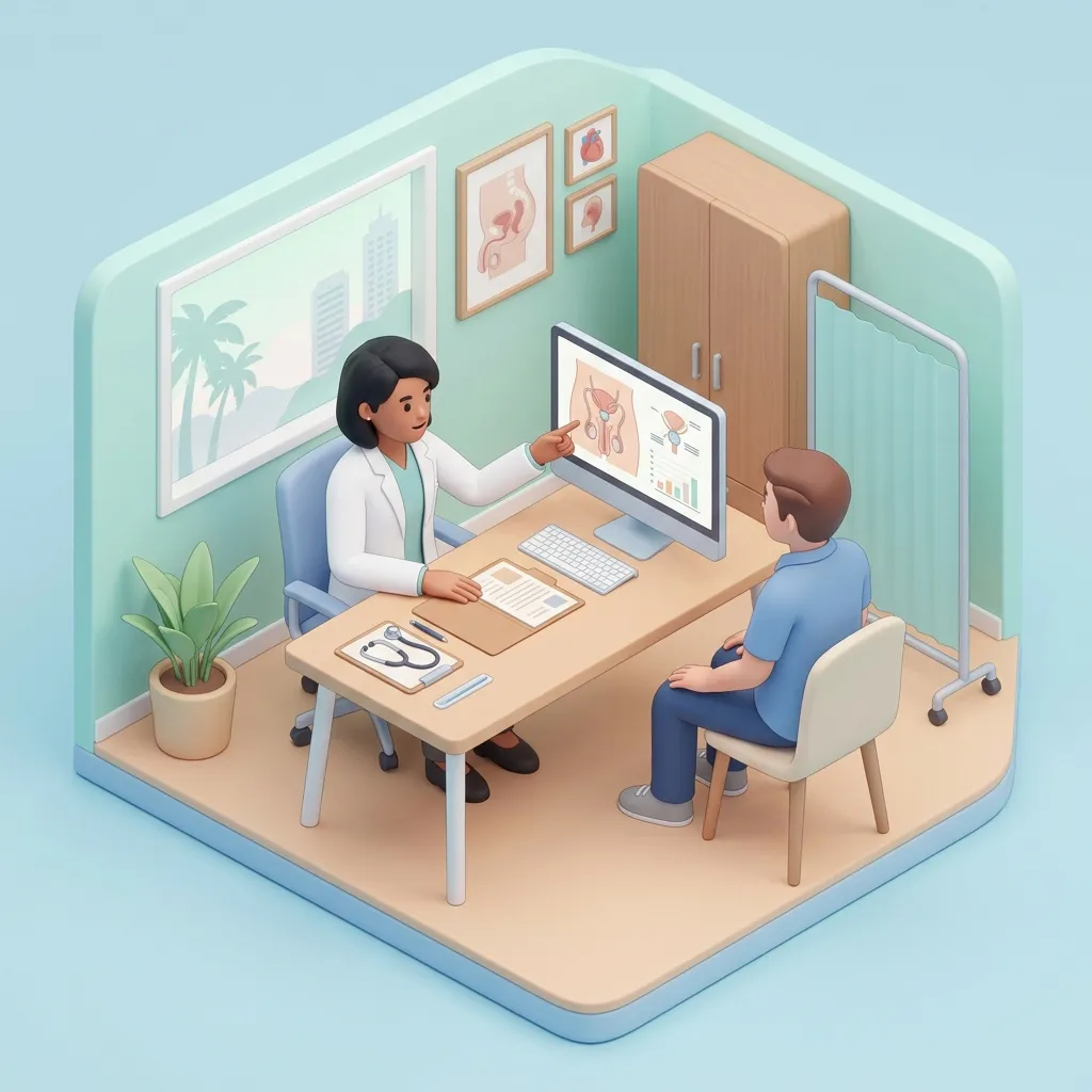 Artificial Urinary Sphincter surgery setup illustration