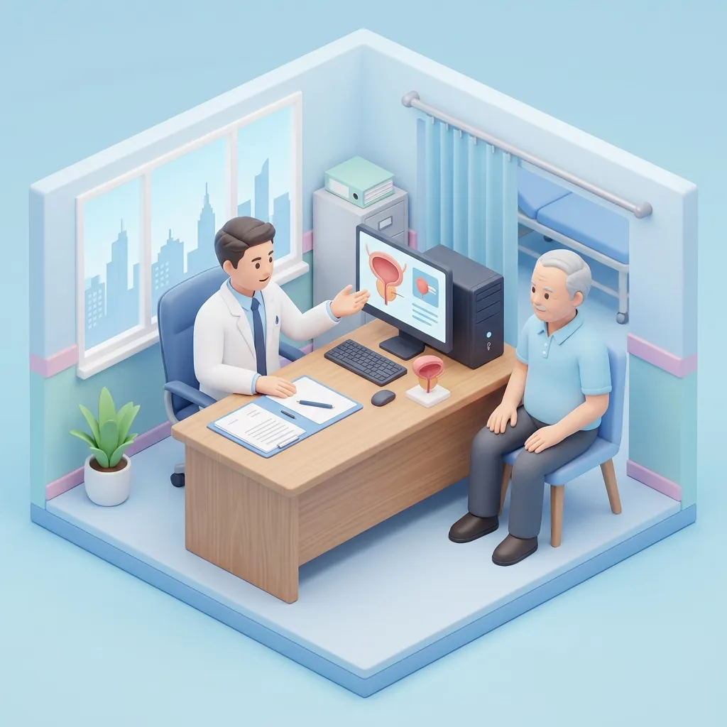 HIFU Focal Prostate Cancer surgery setup illustration