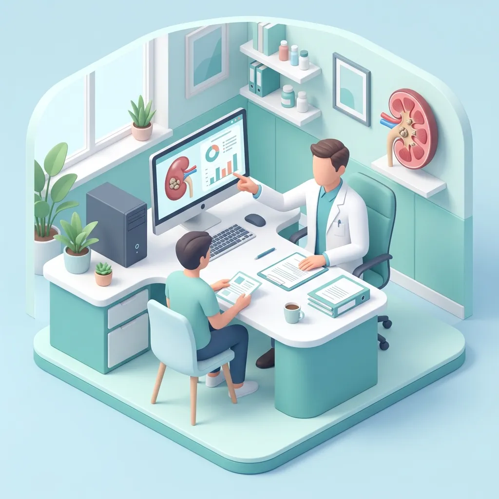 PCNL surgery setup illustration