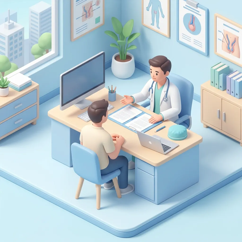 Microsurgical Varicocelectomy surgery setup illustration