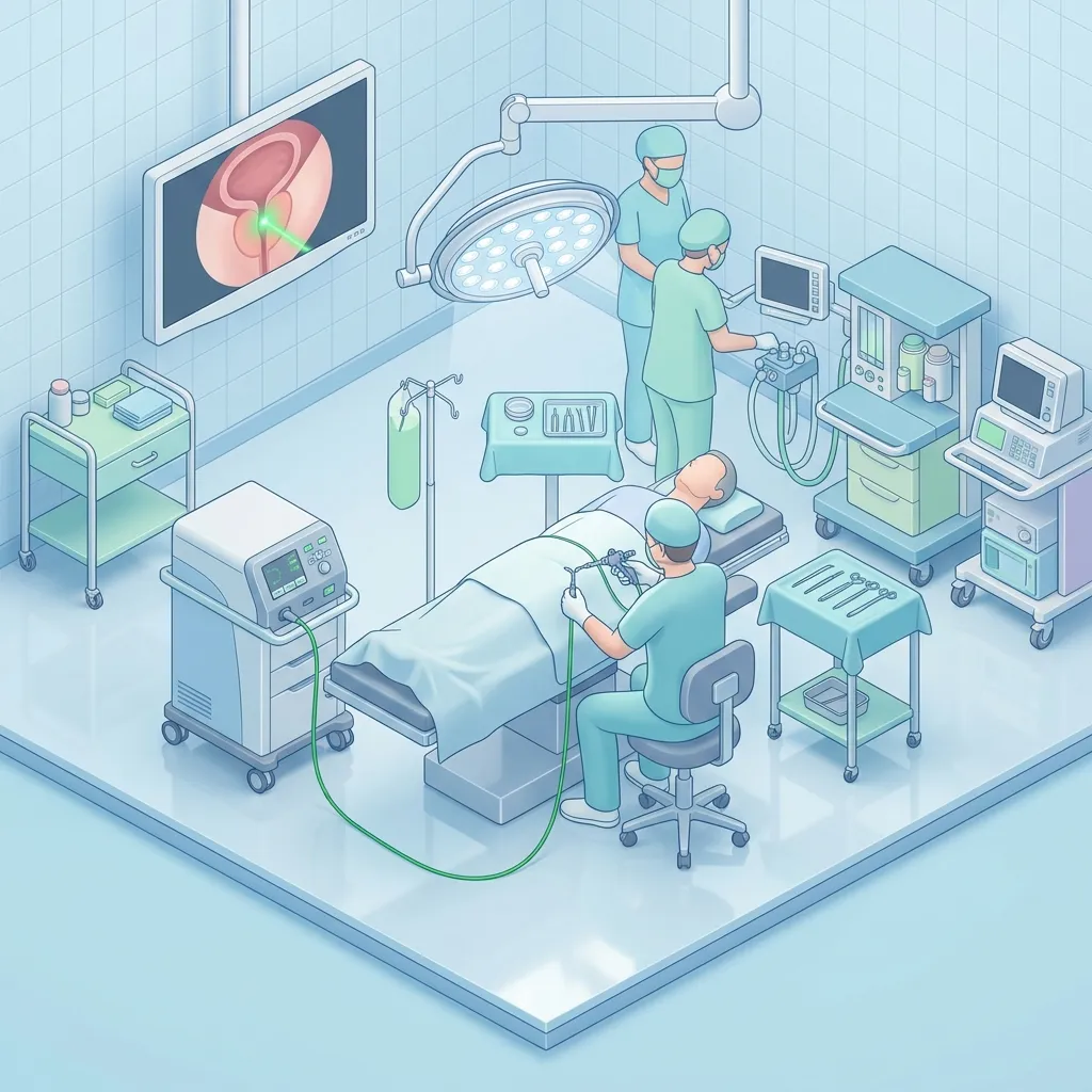 GreenLight Laser PVP surgery setup illustration