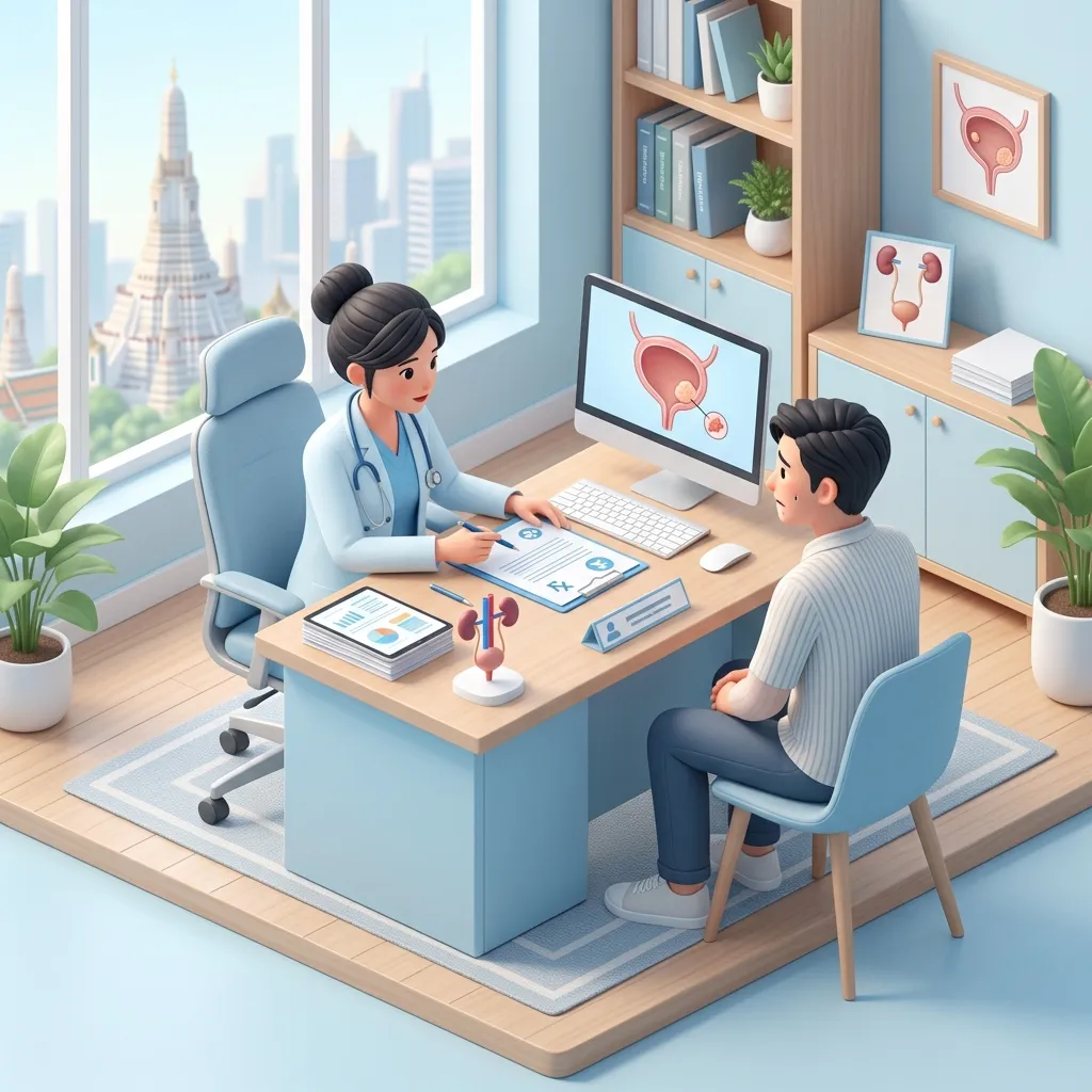 TURBT surgery setup illustration