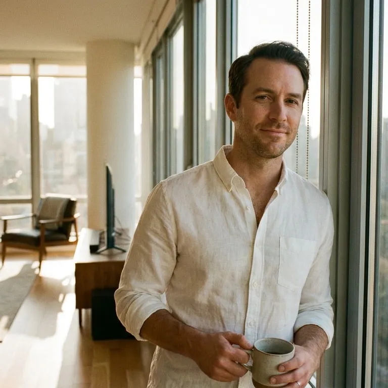 Confident man at home representing male surgery services