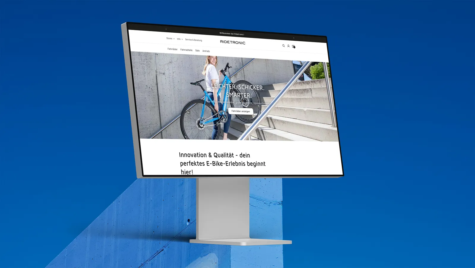 Ridetronic CEO auf Fahrrad