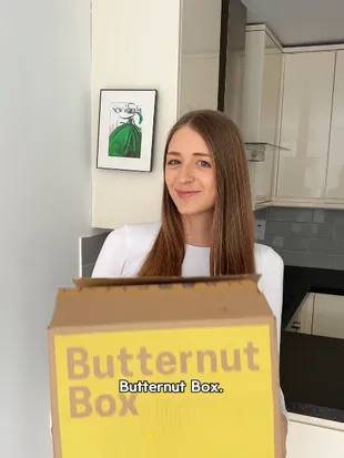 A UGC video of a customer and their dog