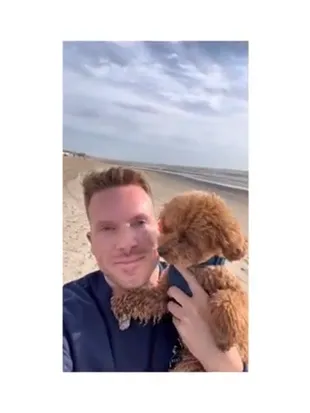 A UGC video of a customer and their dog