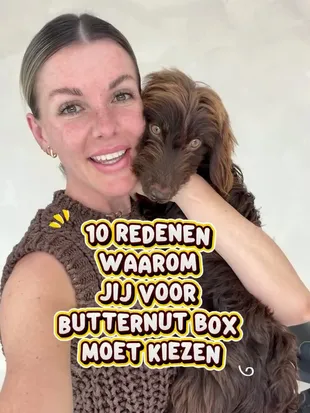 A UGC video of a customer and their dog