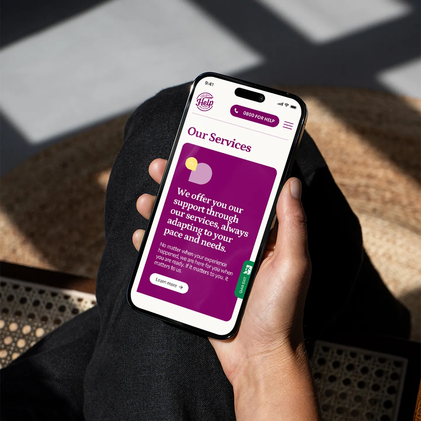 Wellington Help services block on mobile