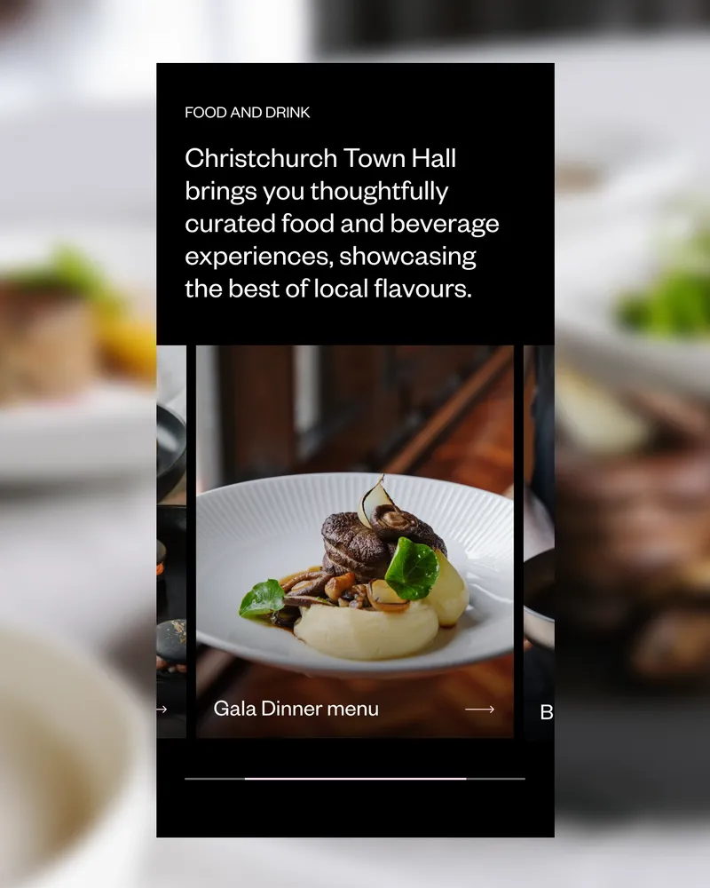 venues otautahi website design