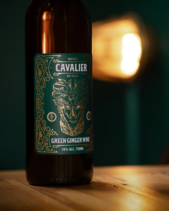 Cavalier Green Ginger Wine packaging