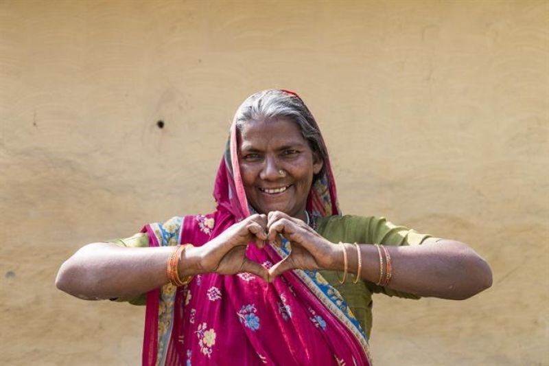 Photo of Mayawati smiling