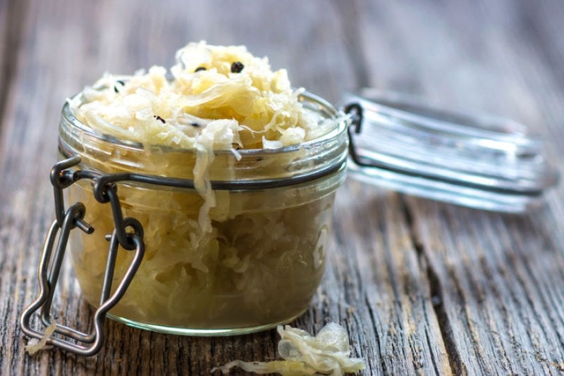 sauerkraut in a jar