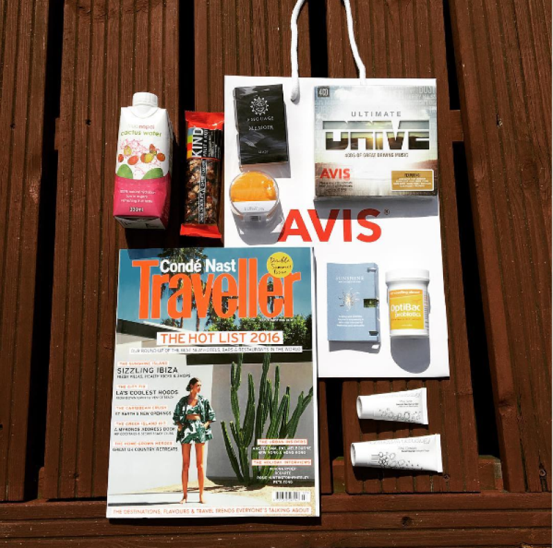 'For travelling abroad' in goodie bag