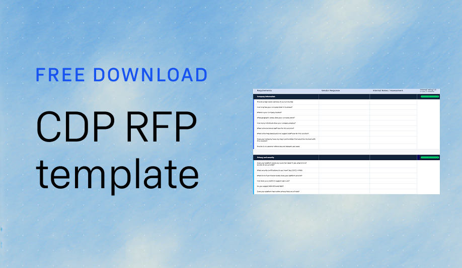 Download an RFP template to help you search for a CDP