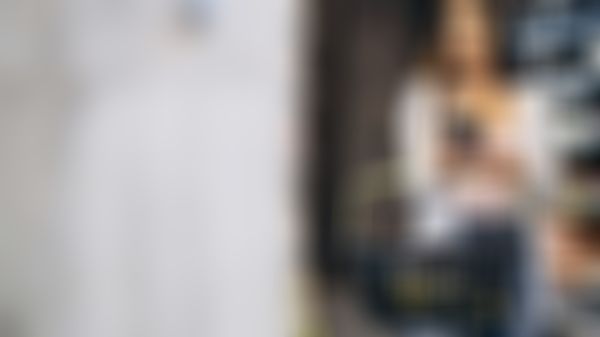 Woman shopping in grocery store