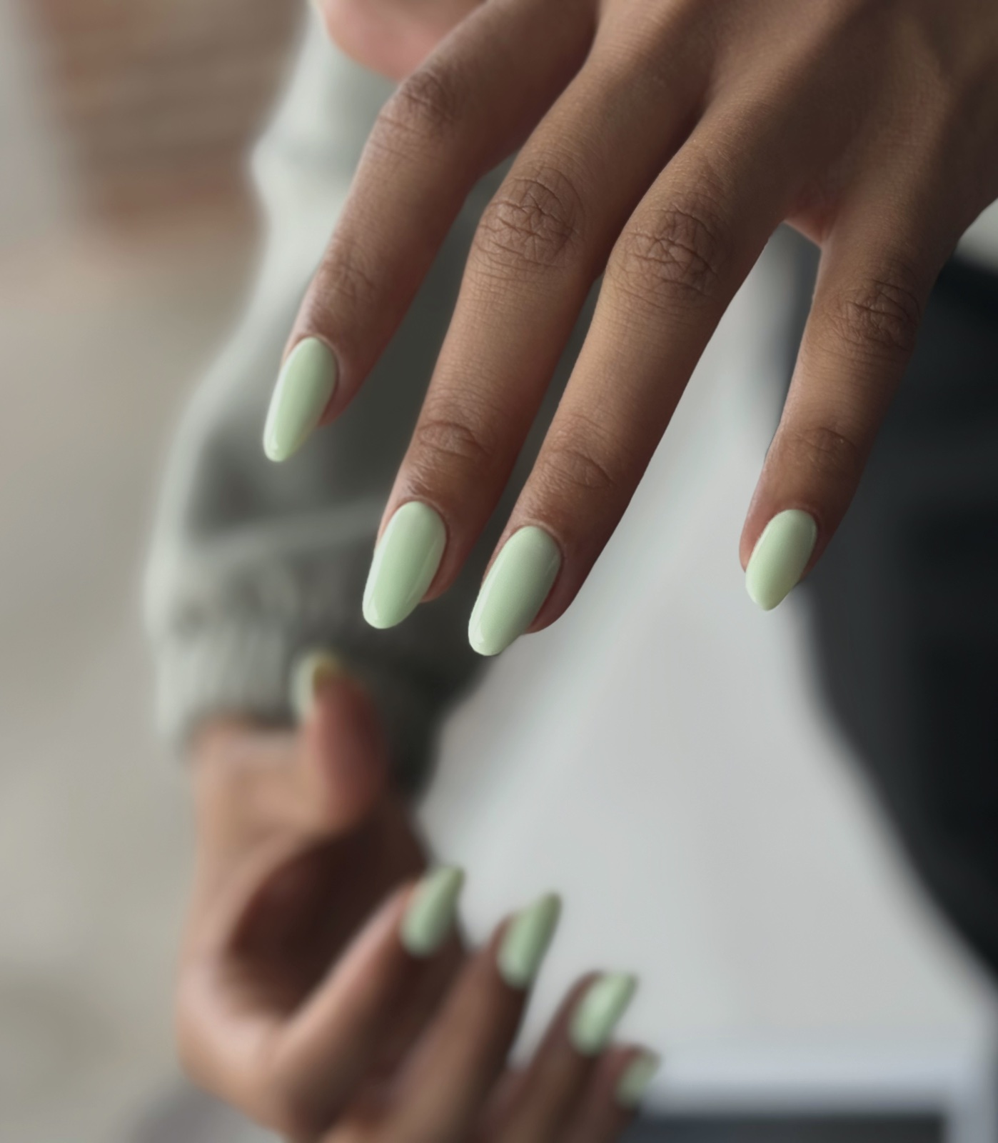 dry-gel-manicure-and-regular-pedicure-medium-nails-one-color