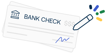 An icon of a bank check