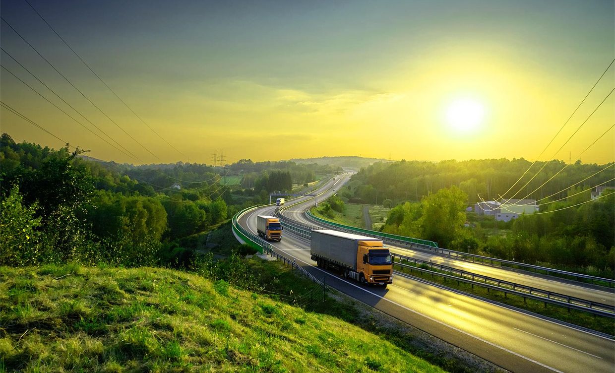 HVO trucks on highway