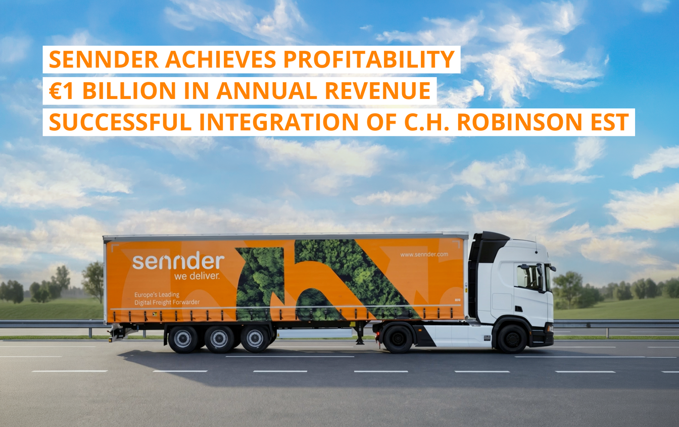 sennder achieves profitability and is to hit €1 billion in annual revenue following successful integration of C.H. Robinson EST