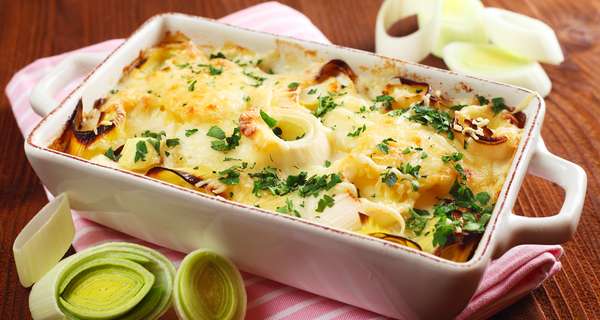 Erdäpfel-Lauch-Auflauf