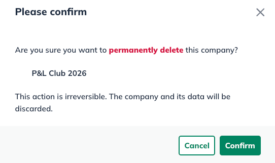 Image: Confirm delete company