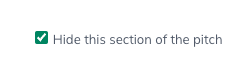 Image: hide this section