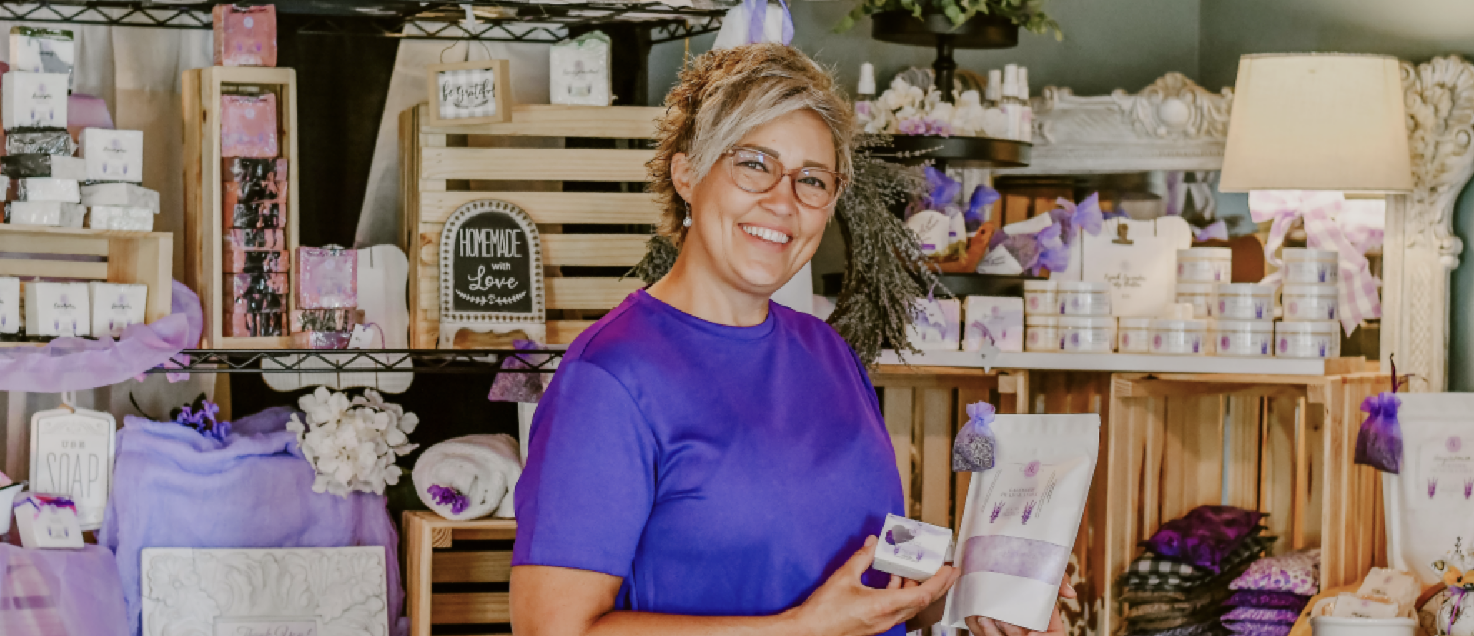 Image: Lavender Kisses farm product display