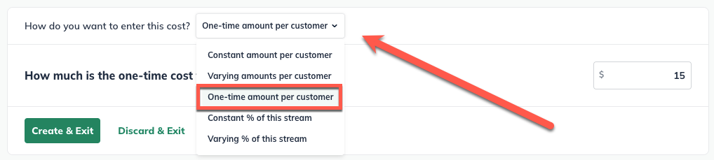 Direct Cost - One Time