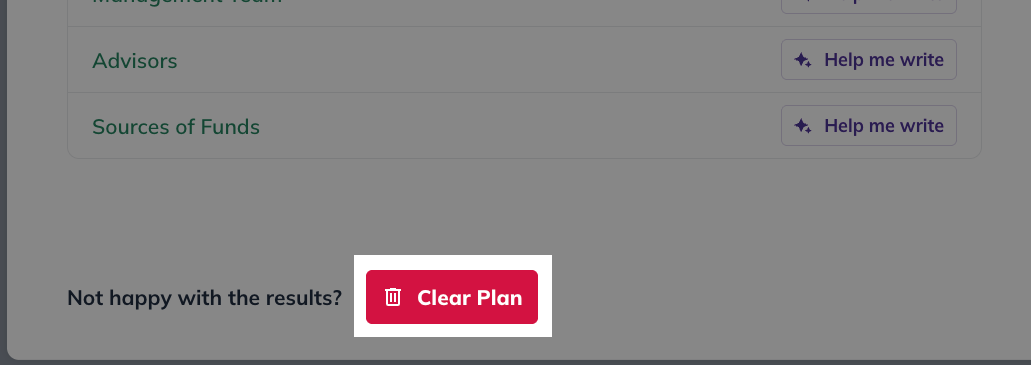 NPE - Plan Import Clear Plan