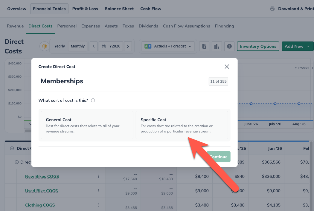 Recurring Membership Direct Cost