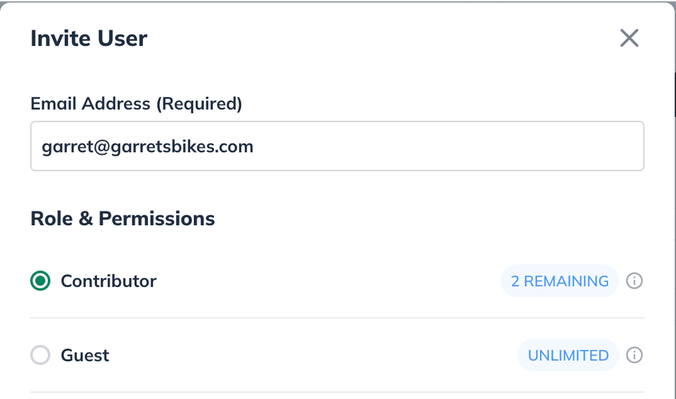 contributor invite email