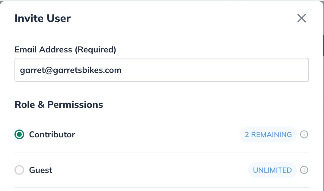contributor invite email
