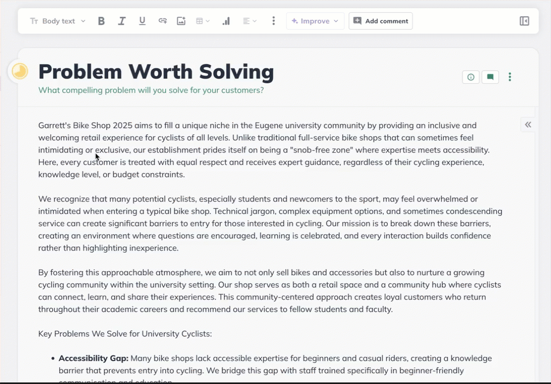 npx highlight text improve section