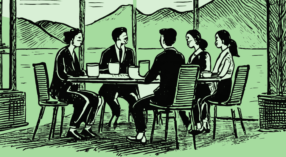 People sitting at a table