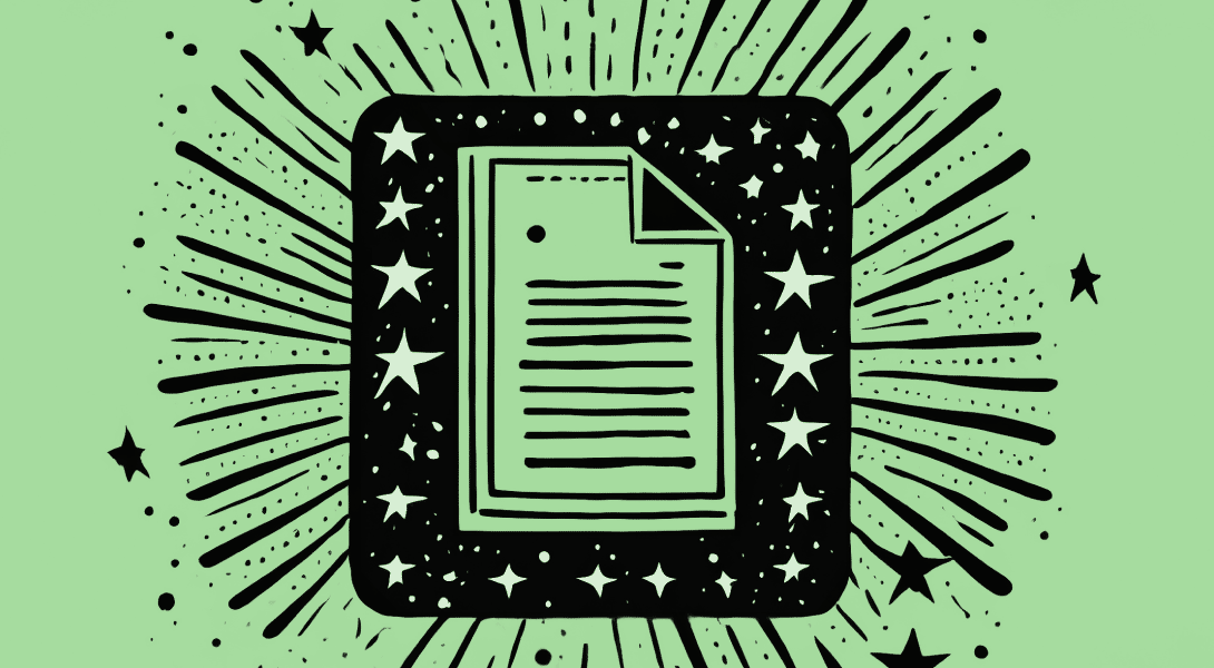 Page surrounded by stars