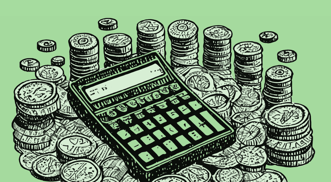 Calculator on coins