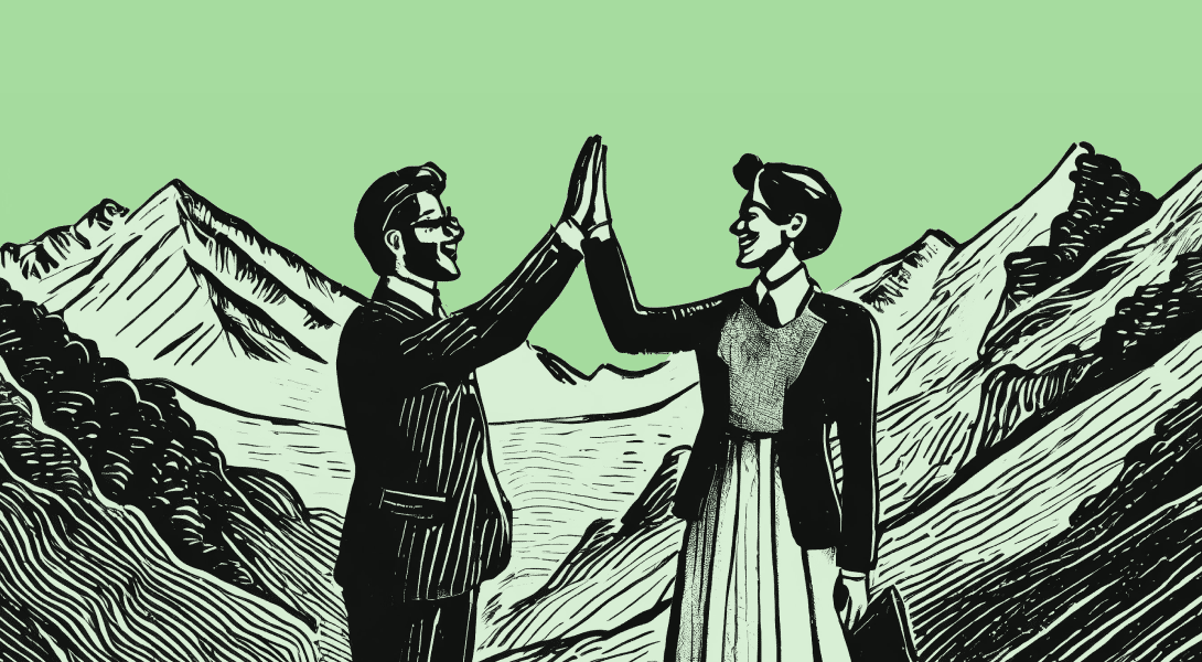 People high-fiving