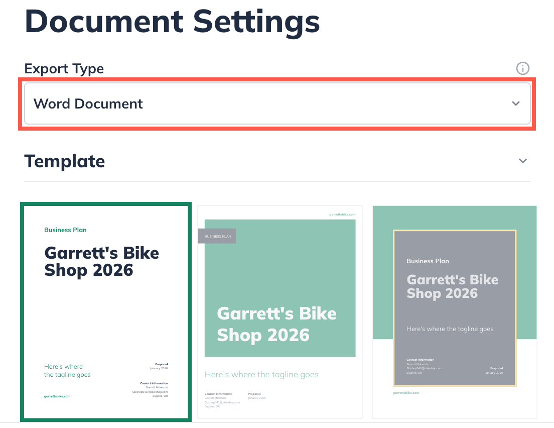 npx word export option only