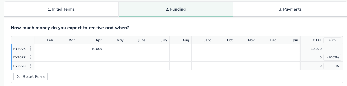 Custom Payment Dispursement