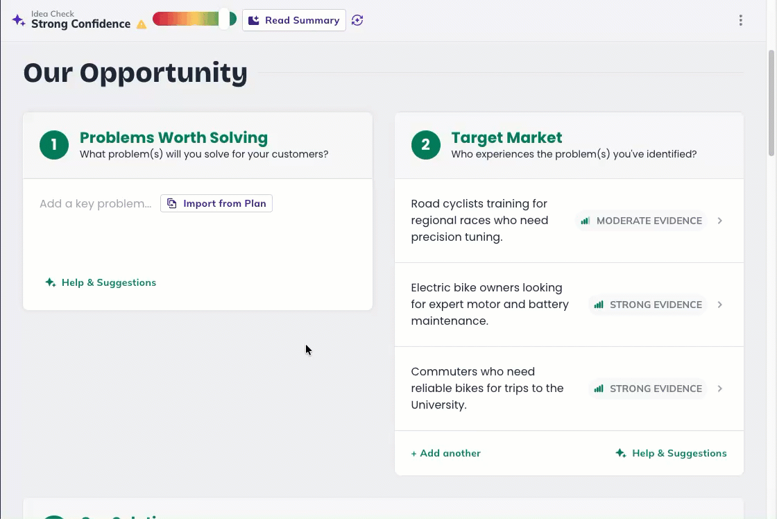 Idea Canvas - AI Suggestions workflow