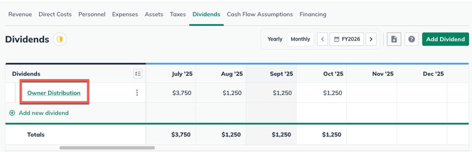 Dividend Fintable