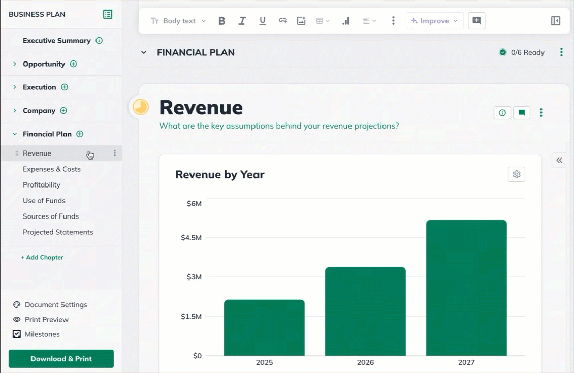 npx plan financial statements